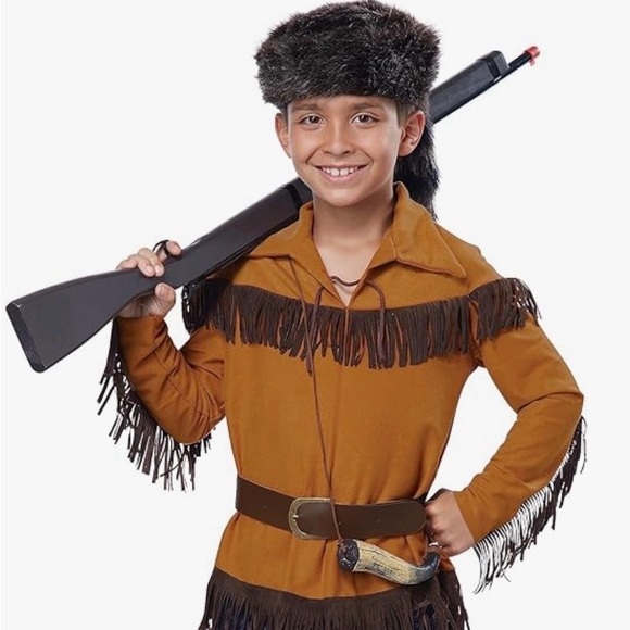 Boys Davy Crockett Costume Frontiersman Size Small - Picture 9 of 9